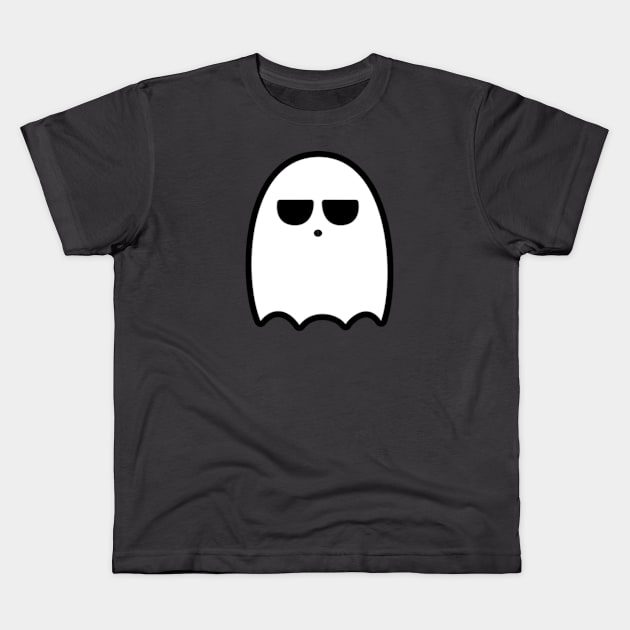 Meh Ghost Front Kids T-Shirt by JadedOddity